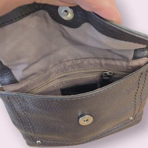 Cole Haan Leather Crossbody Bag Charcoal Grey - Picture 4 of 4